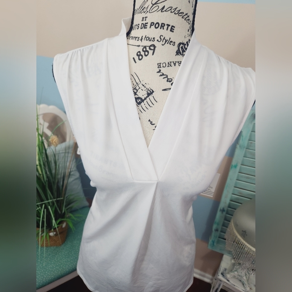 NWT Ophelia Roe Sleeveless V-neck Blouse - Picture 4 of 8